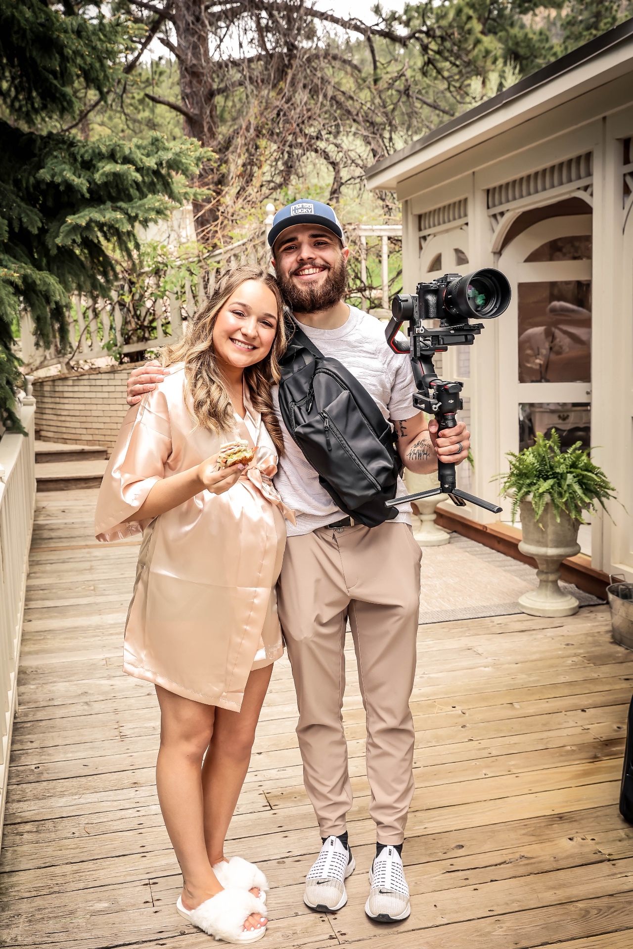 The Video Guy with client — behind the scenes